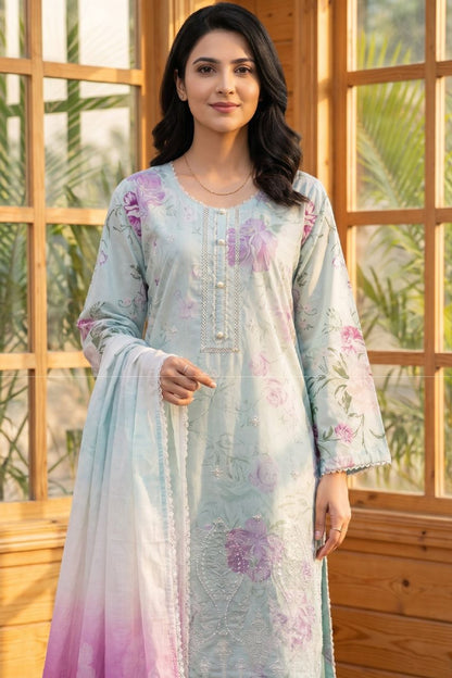 Fatima Bano By Misaal Luxury Emb & Printed Lawn 3PC