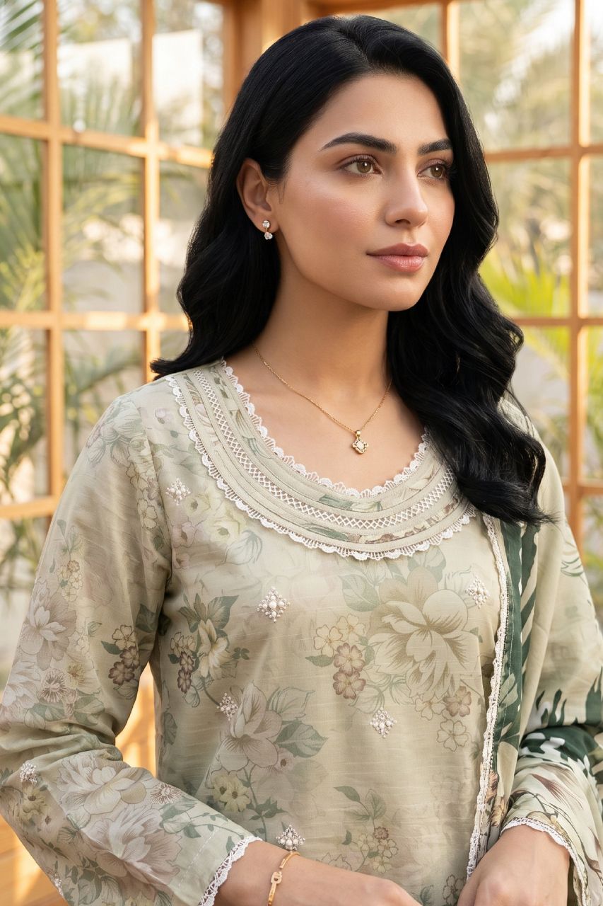 Fatima Bano By Misaal Luxury Emb & Printed Lawn 3PC
