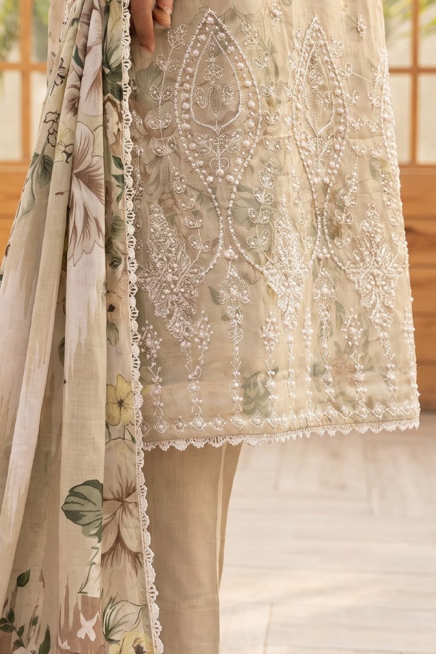 Fatima Bano By Misaal Luxury Emb & Printed Lawn 3PC