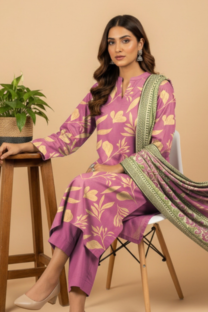 Noor By Fiza Noor Printed Wool 3PC