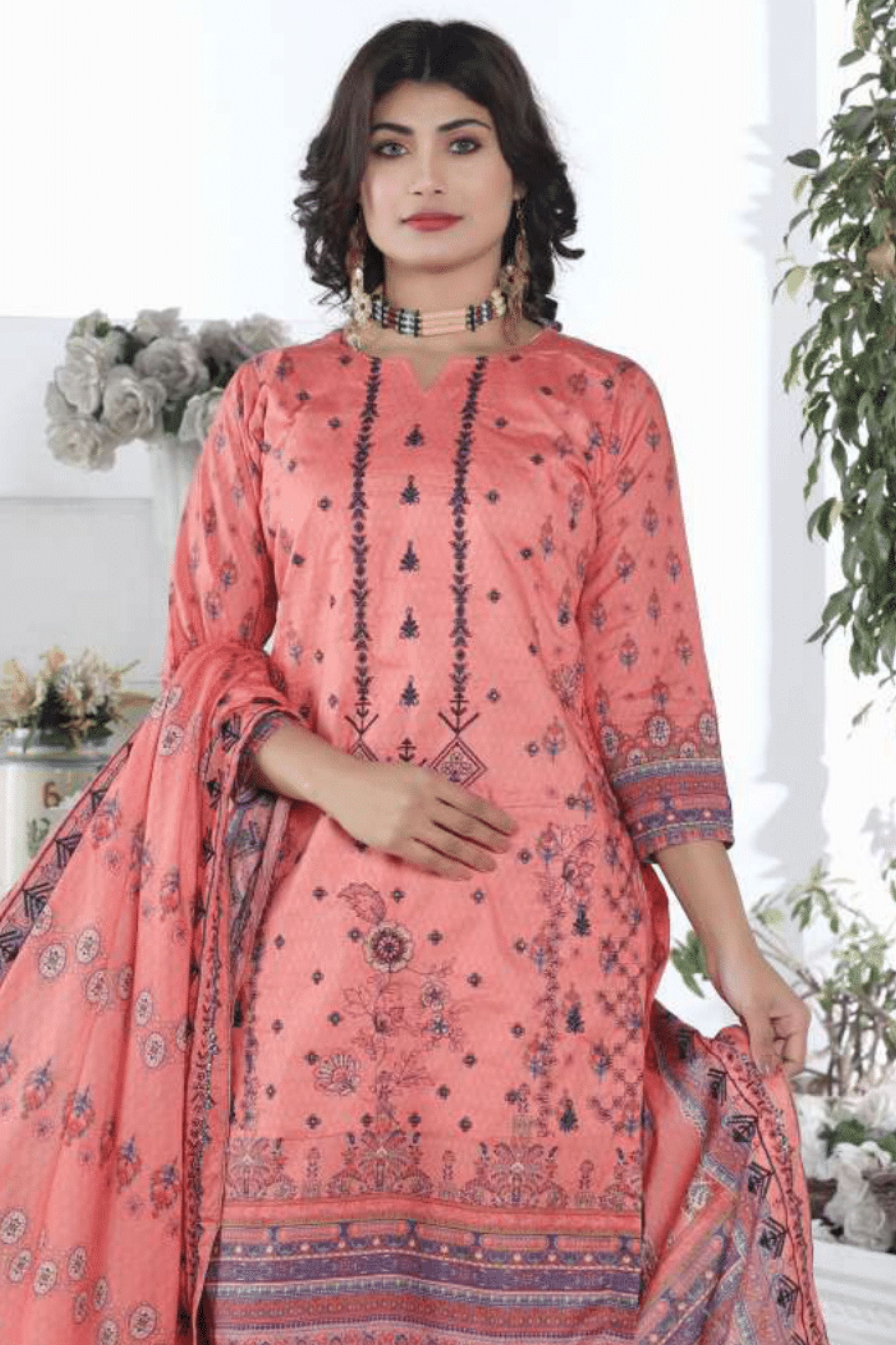 Anaya Noor 3-Piece Unstitched Embroided Lawn Summer Collection 2024