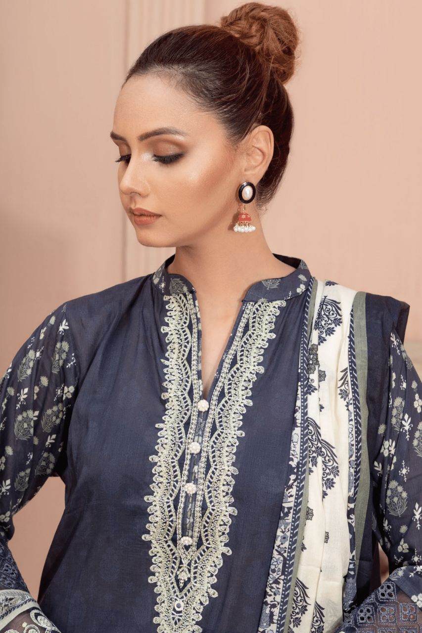 Gull-e-Noor By Anaya Noor Prints & Emb Patch Lawn 3-PC