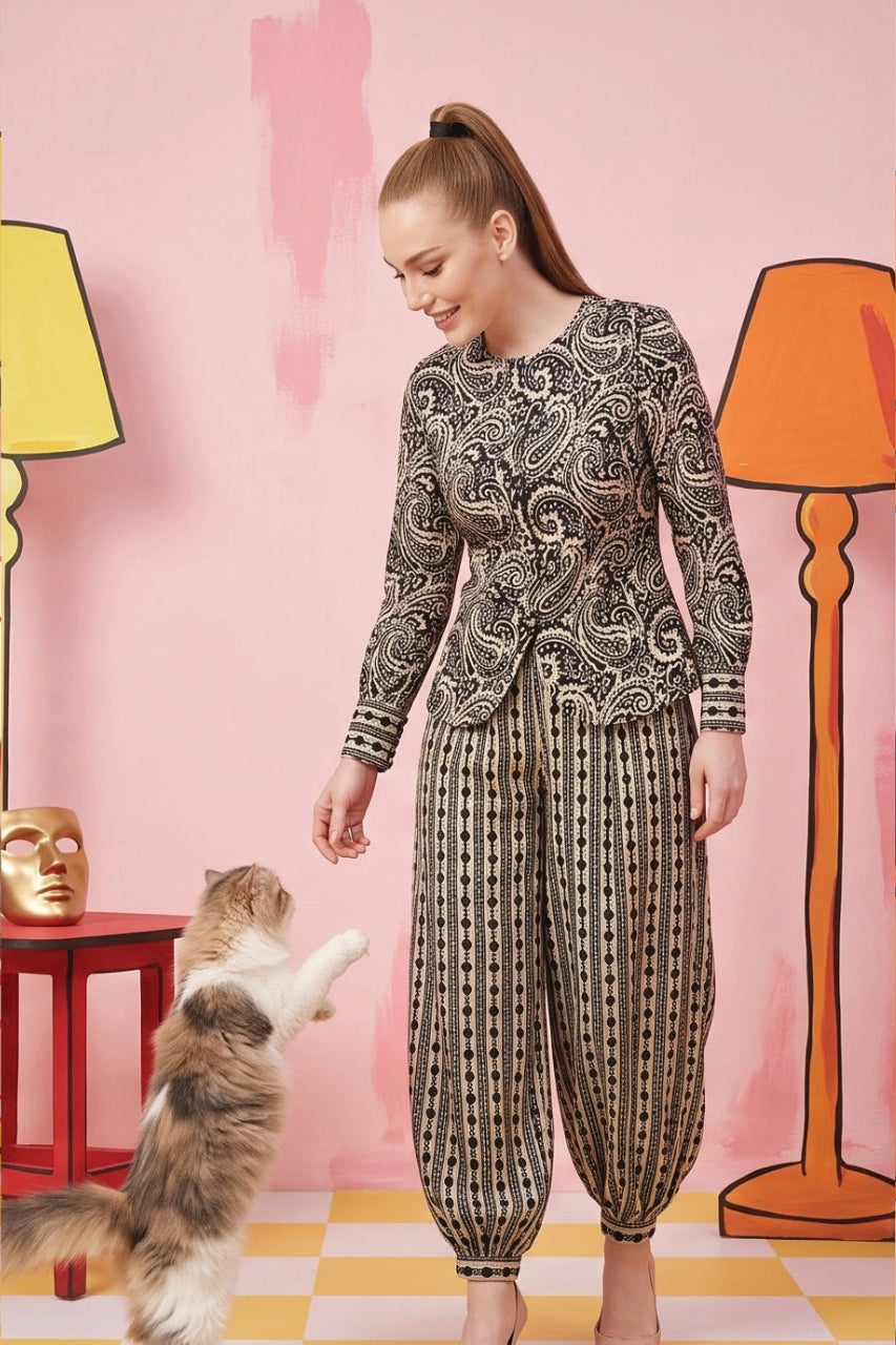 Zesh Printed Silk 2PC