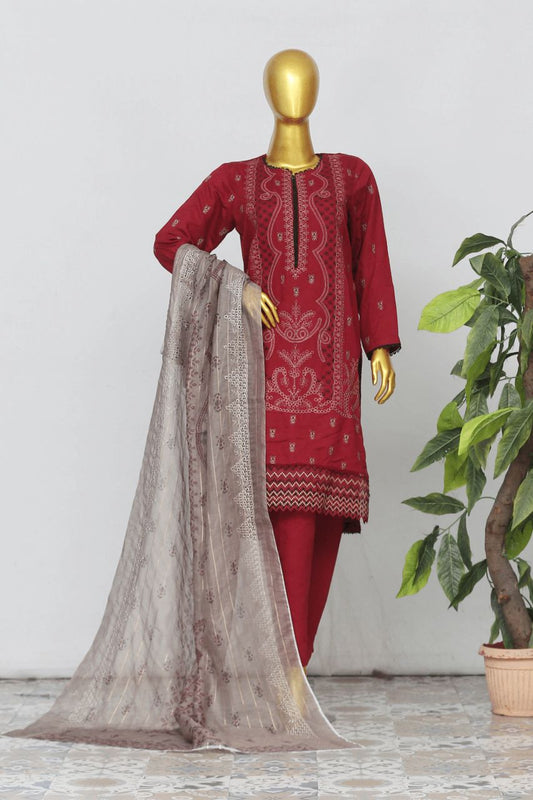 Mohagni By Anaya Noor Emb Karandi 3-PC