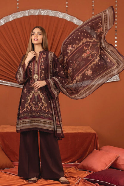 Zesh Printed Velvet Dora Viscose 3PC