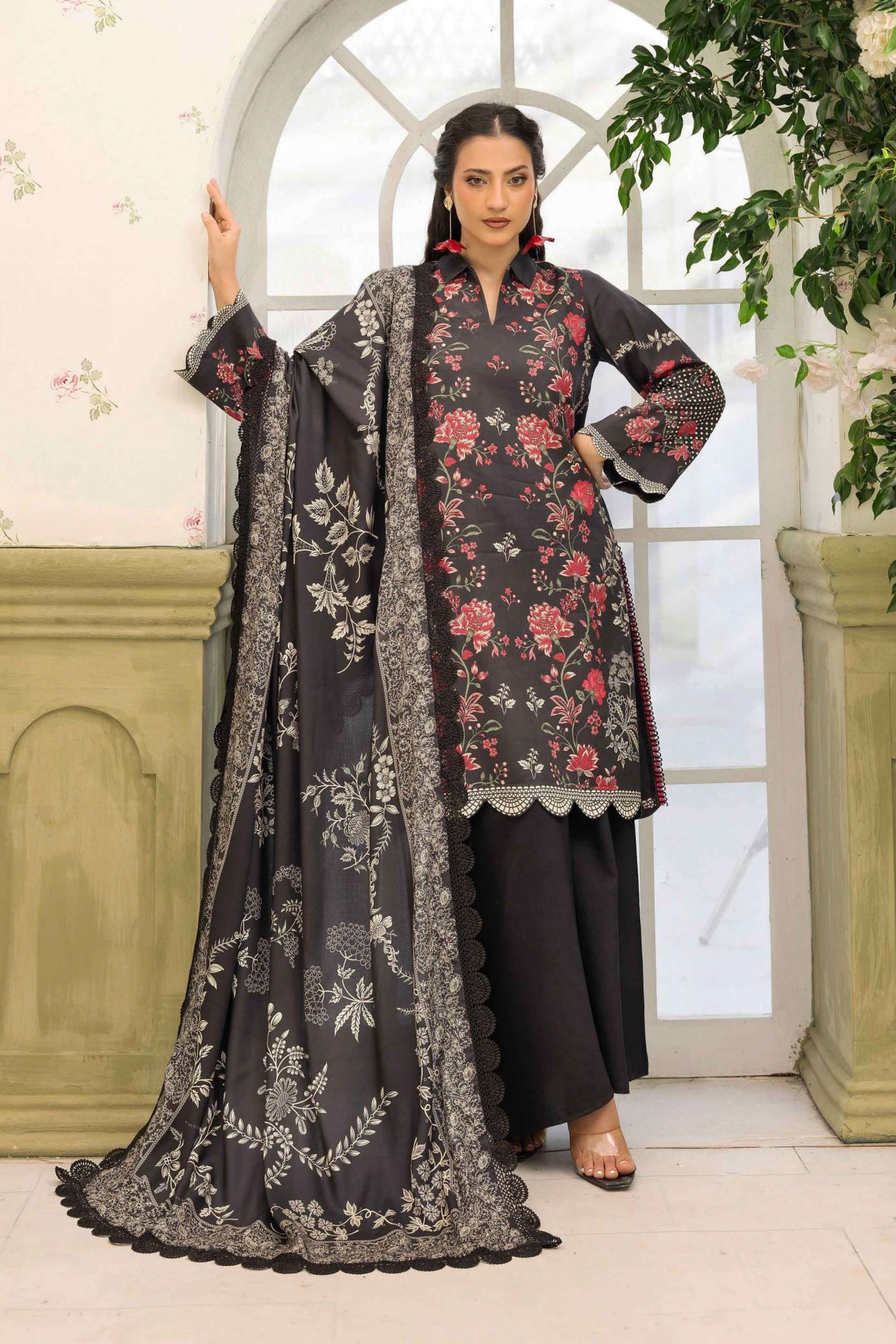 Raiha Digital Printed Linen 3PC