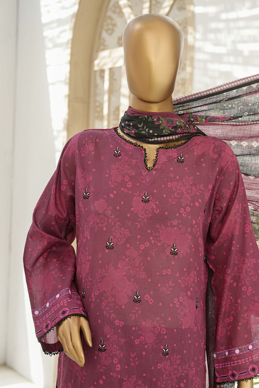 Sahiba By Pak Fabrics Printed & Emb Chickenkari Lawn 3PC