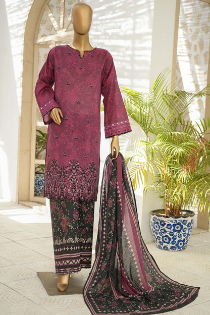 Sahiba By Pak Fabrics Printed & Emb Chickenkari Lawn 3PC