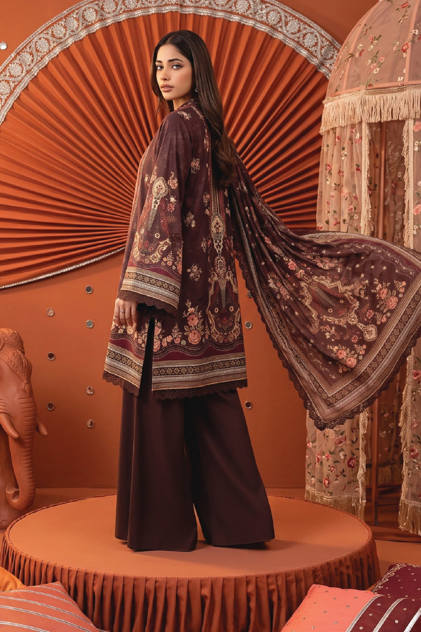 Zesh Printed Velvet Dora Viscose 3PC