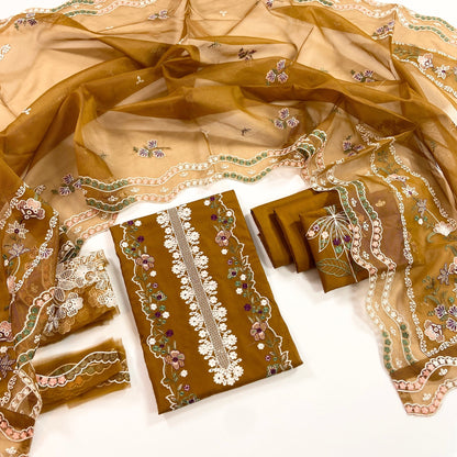 Aneelas Luxury Embroidered Lawn 3PC