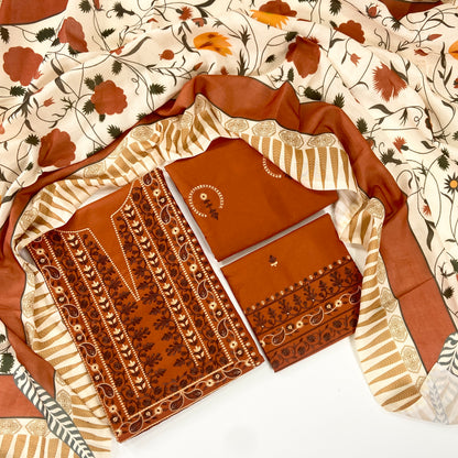 Zara Shahjahan Luxury Emb Dhanak Marina 3PC