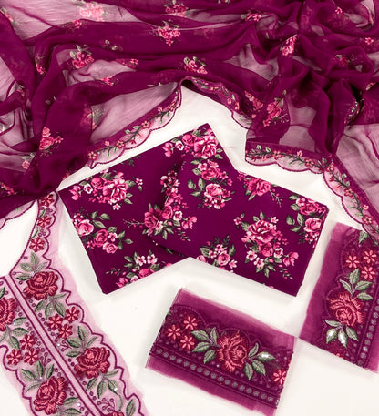 Iznik Embroiderd & Digital Printed Lawn 3PC