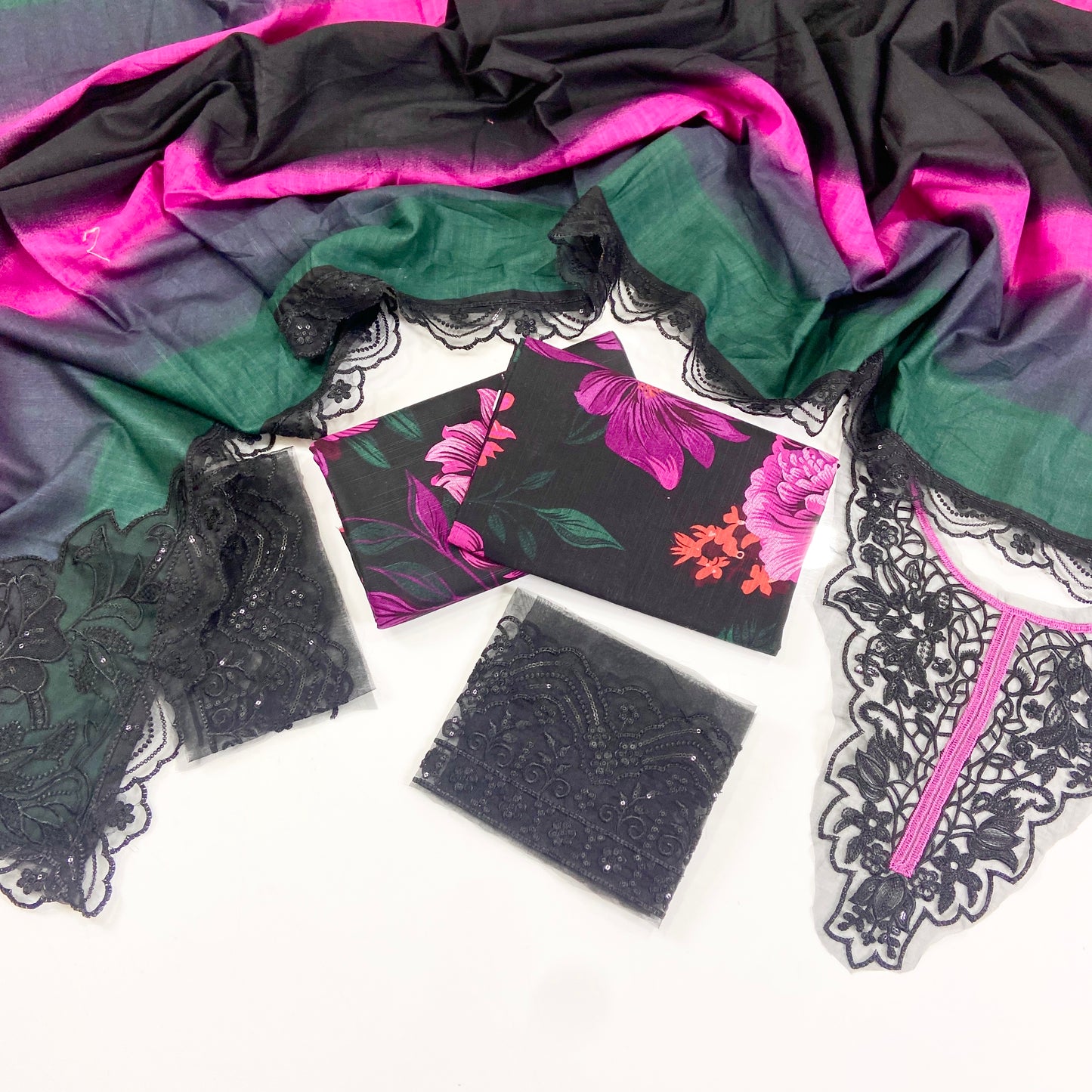 Iznik Emb Khaddar With  Emb Patches 3PC