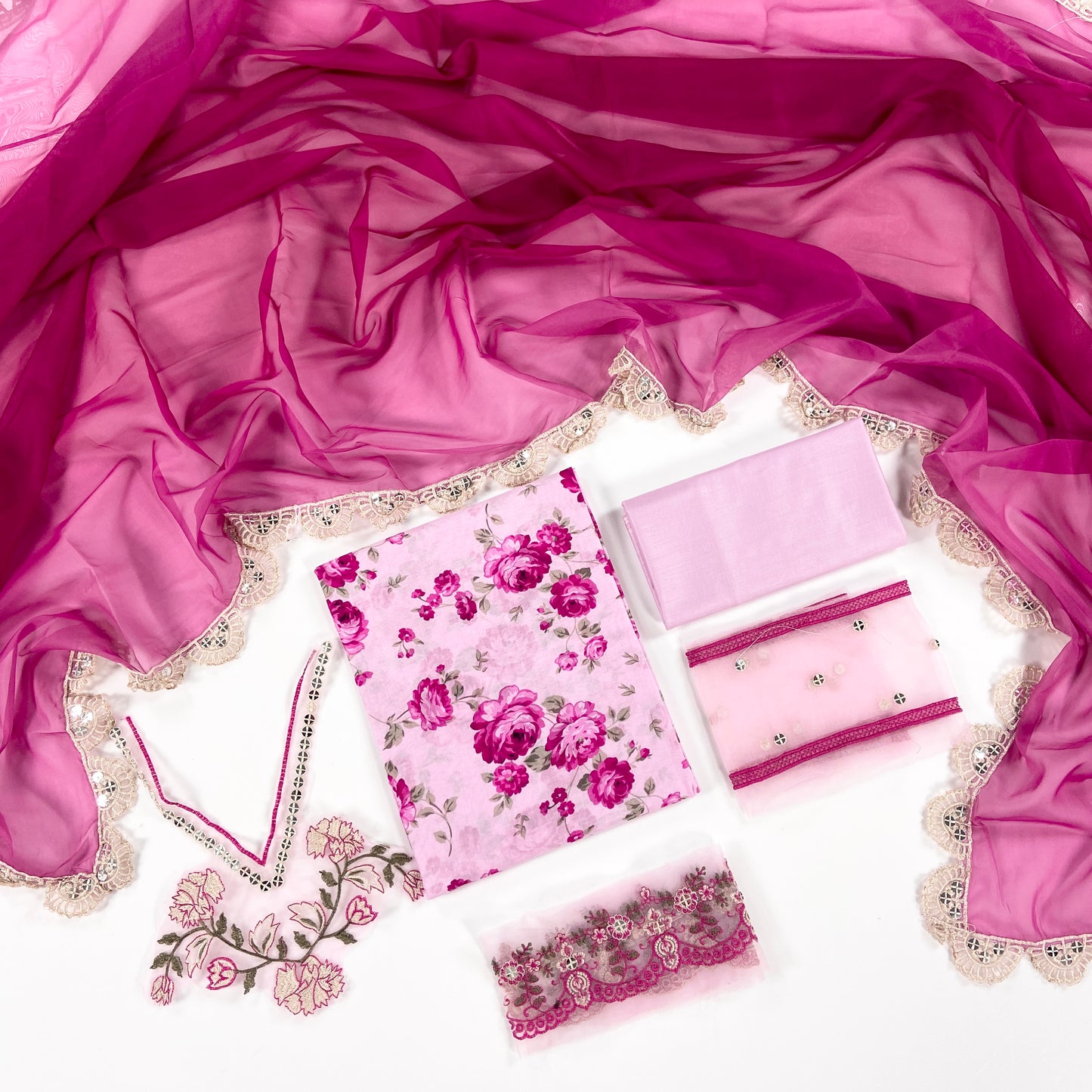 Iznik Printed Lawn With Emb Patches 3PC