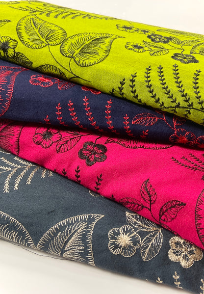 Pack of 4 – Bareeze Style Embroidered Karandi Fabric 2-PC