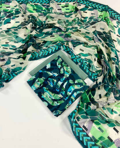 Edenrobe Digital Printed Lawn 3PC