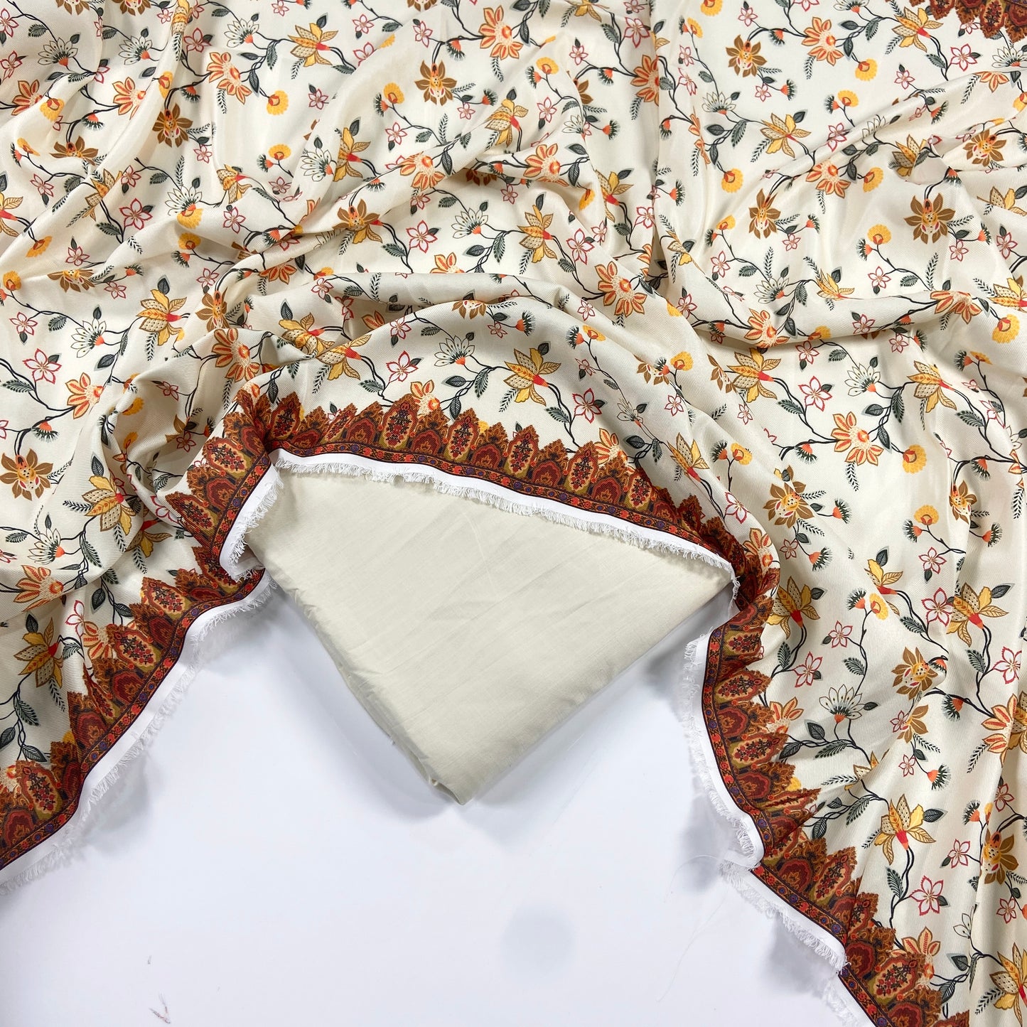Maria B Cotrai Dyed Matching Suit With Wool Shawl-3PC