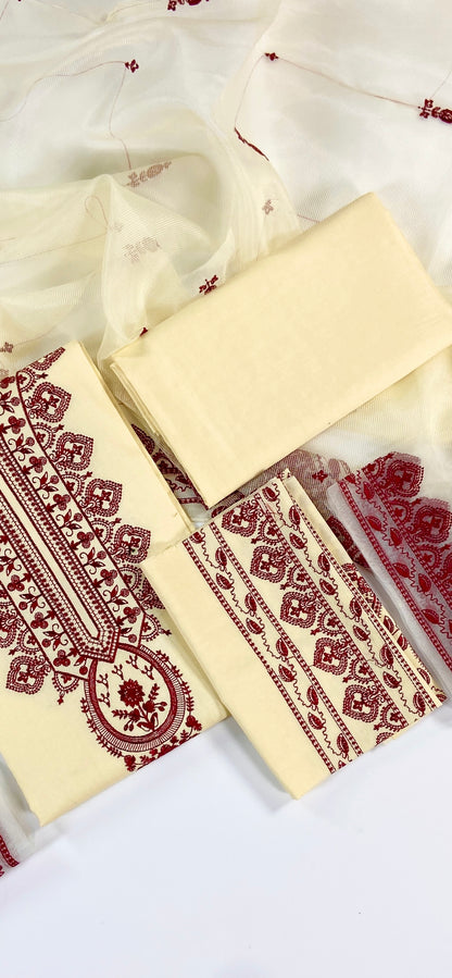 Aneelas Luxury Embroidered Lawn 3PC
