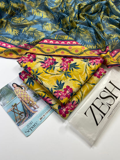 Zesh Airjet Printed Lawn 3-PC