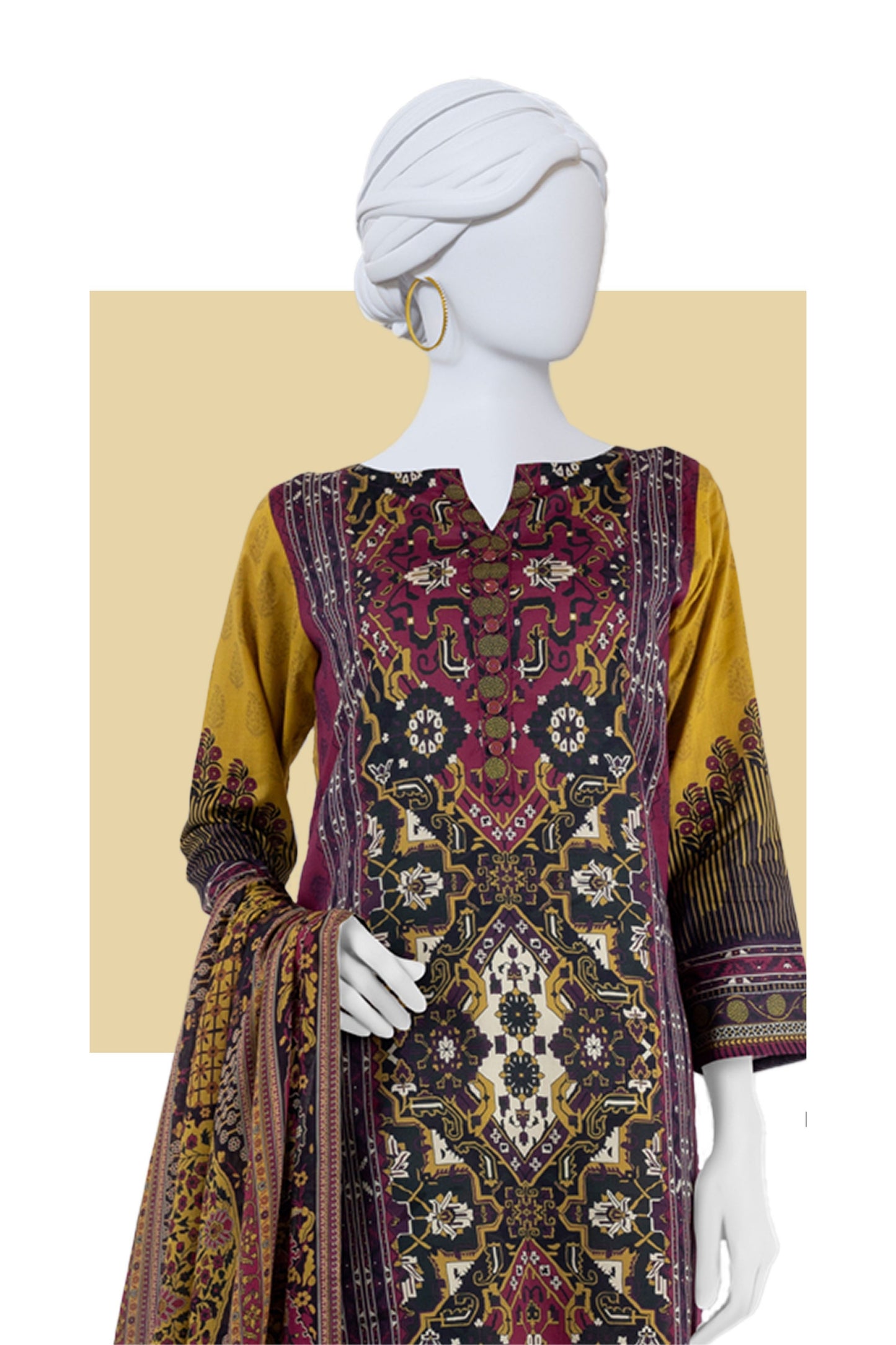 Panjnad By J. Printed Lawn 3PC