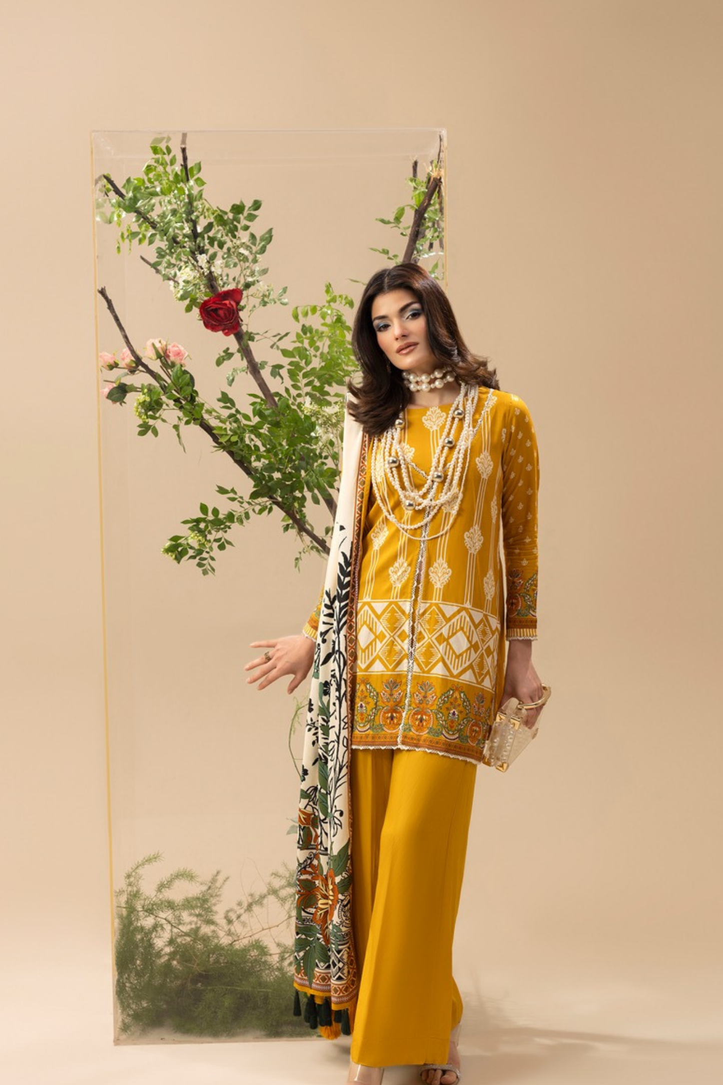 Paltar Printed Slub Linen 3PC