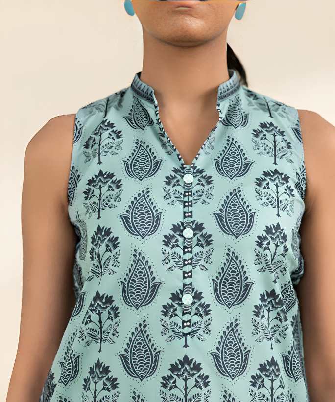 Sapphire Digital Printed Linen 3-PC