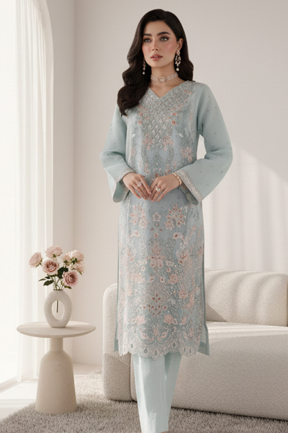Zoha | Dressline | Burberry | Organza-3PC