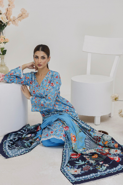 Salina Digital Printed Linen 3PC
