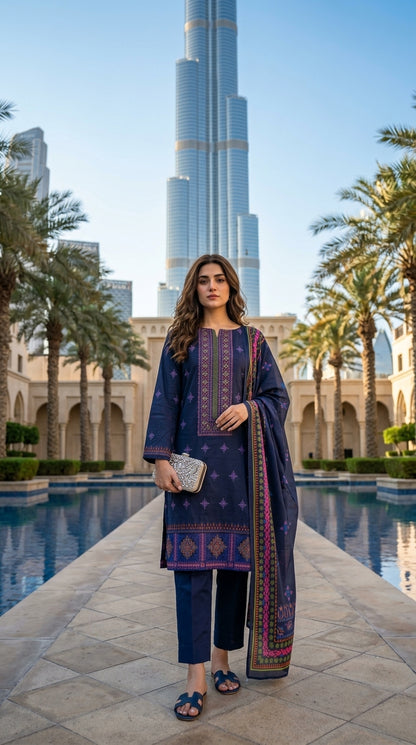 Kashmala By Anaya Noor Heavy Emb Khaddar With Woolen Shawl 3PC
