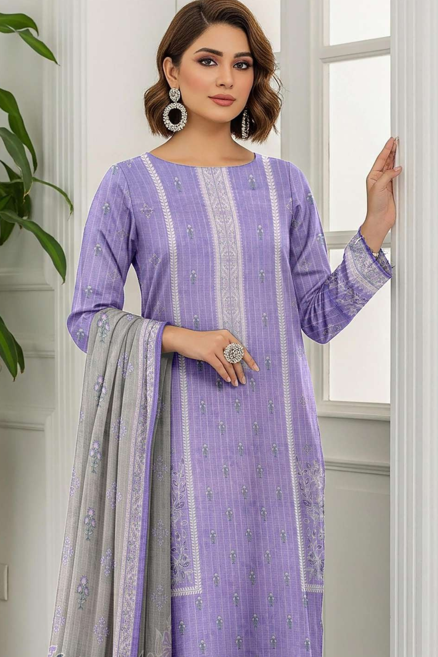 Zara Ali Printed Dobby 3PC