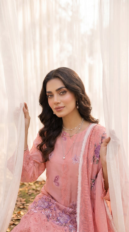 Hurab By Anaya Noor Heavy Emb Viscose 3PC