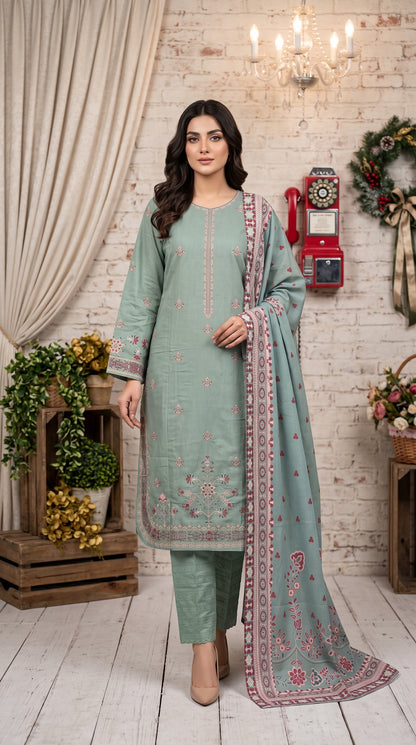 Areesha By Anaya Noor Heavy Emb Khaddar 3PC