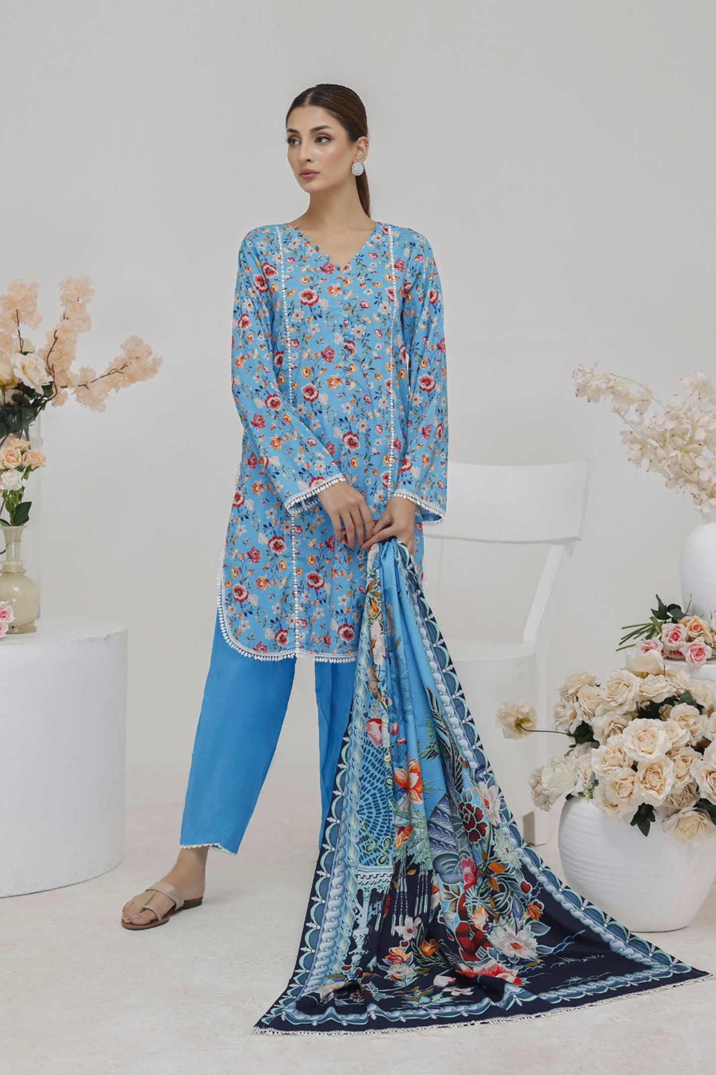 Salina Digital Printed Linen 3PC