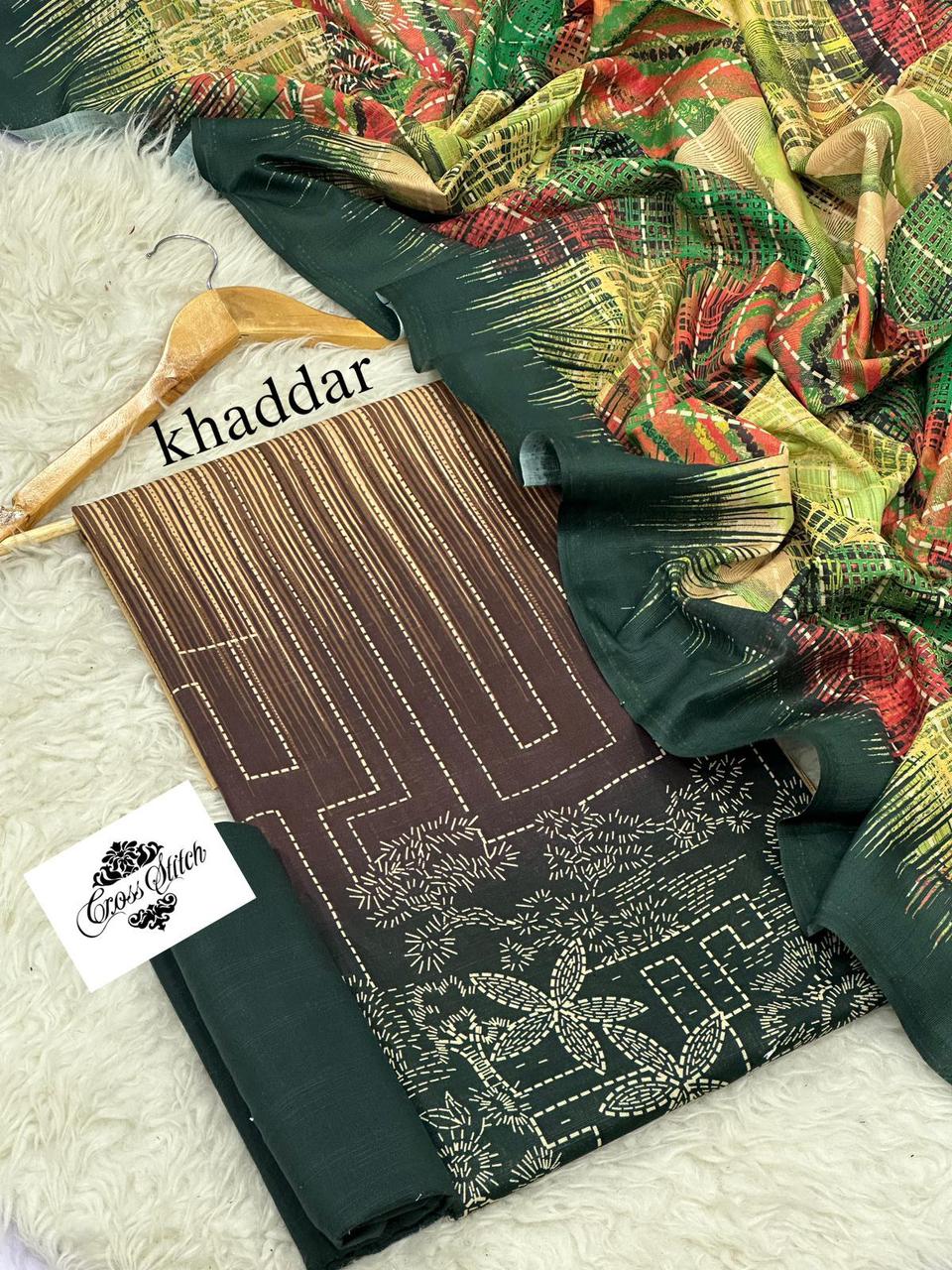 Cross Stitch Printed Khaddar 3PC