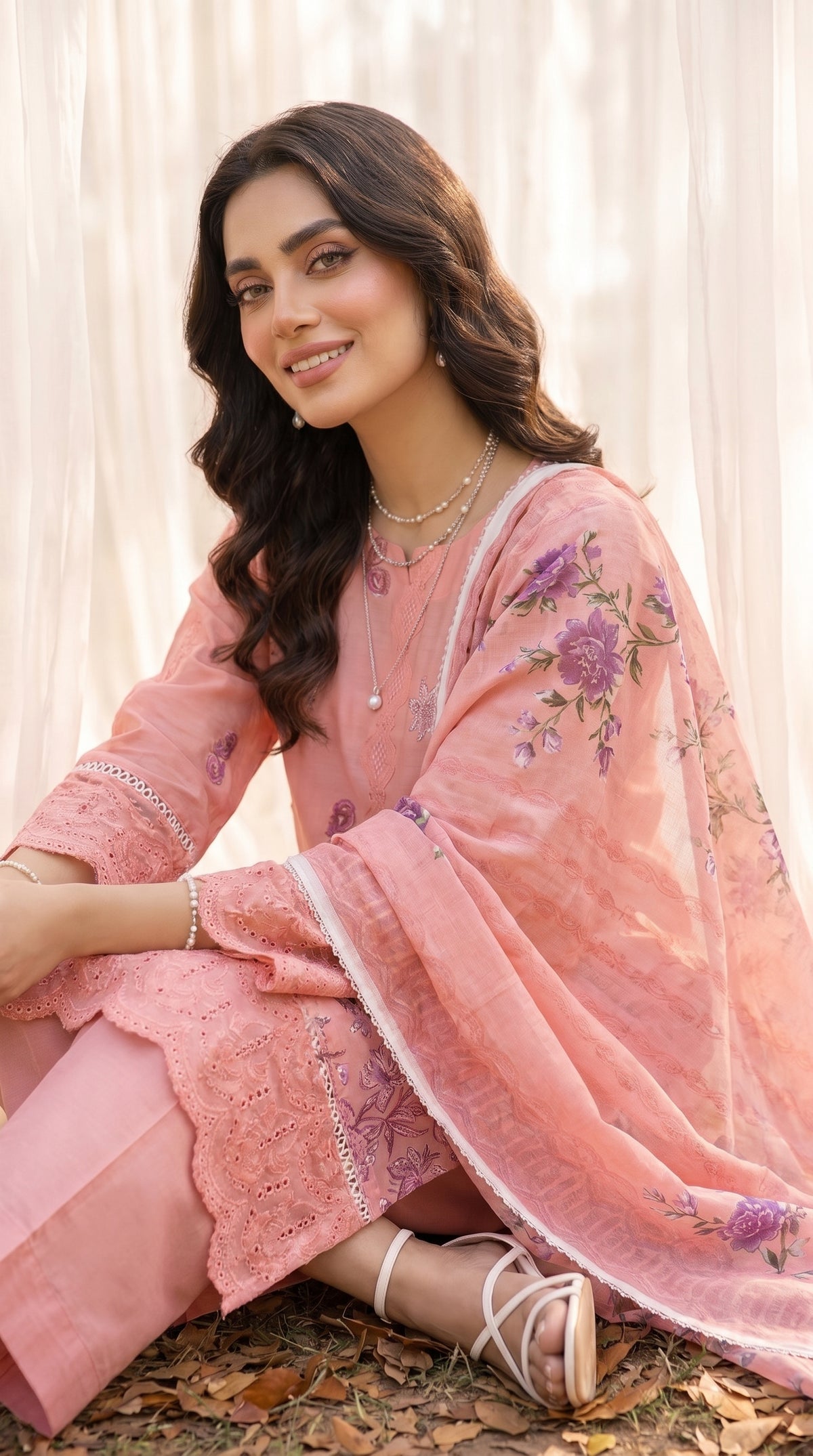 Hurab By Anaya Noor Heavy Emb Viscose 3PC