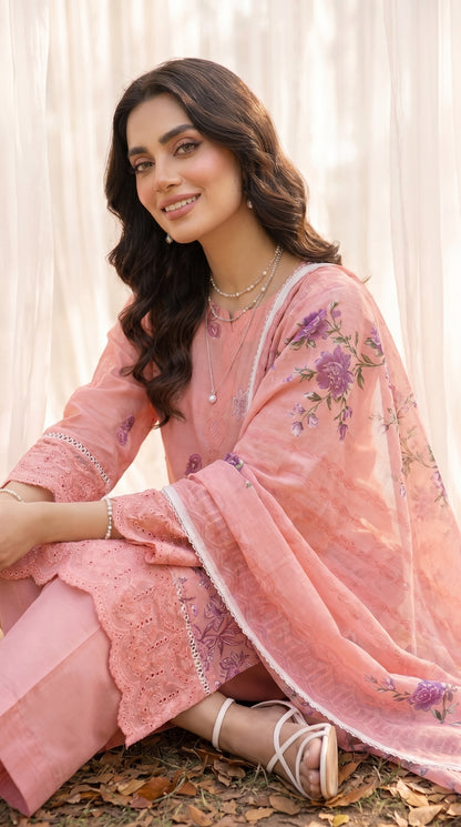 Hurab By Anaya Noor Heavy Emb Viscose 3PC