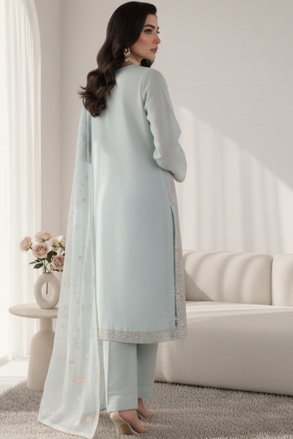 Zoha | Dressline | Burberry | Organza-3PC