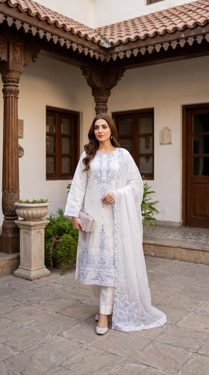 Halima By Anaya Noor Premium Emb Viscose 3PC