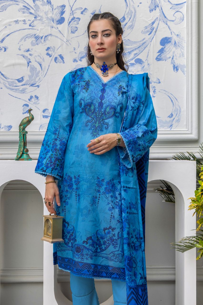 Rahat By Janan Digital Printed Lawn 3PC