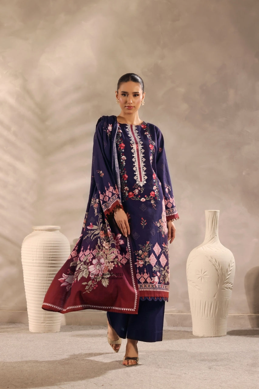 Winter Muse By Zarineh Digital Printed & Emb Khaddar 3PC
