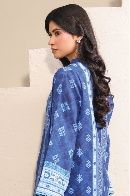 Raqs By Uneq Digital Printed Slub Khaddar 3PC