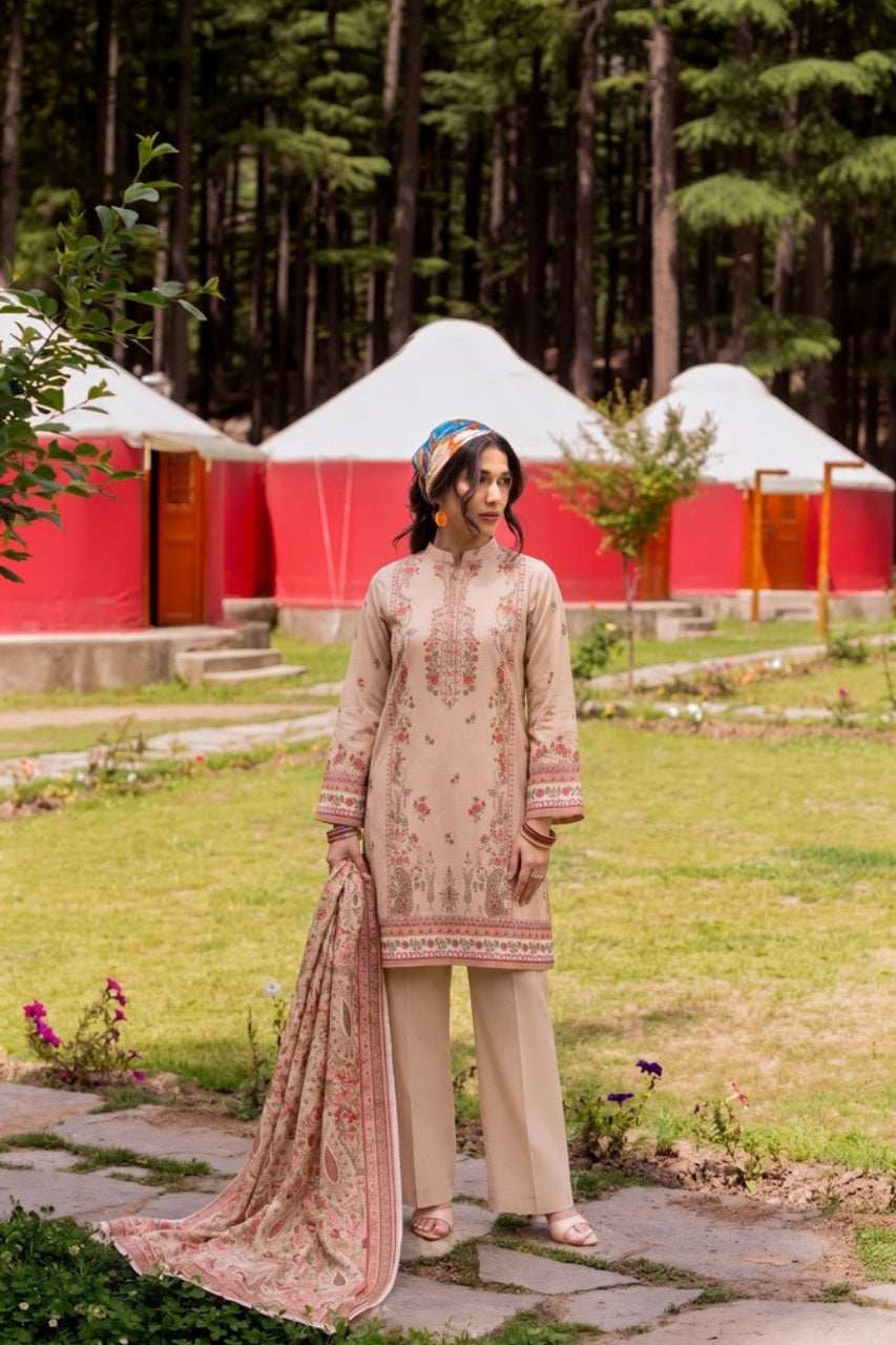 Zarish By Shanaya Digital Printed Karandi 3PC