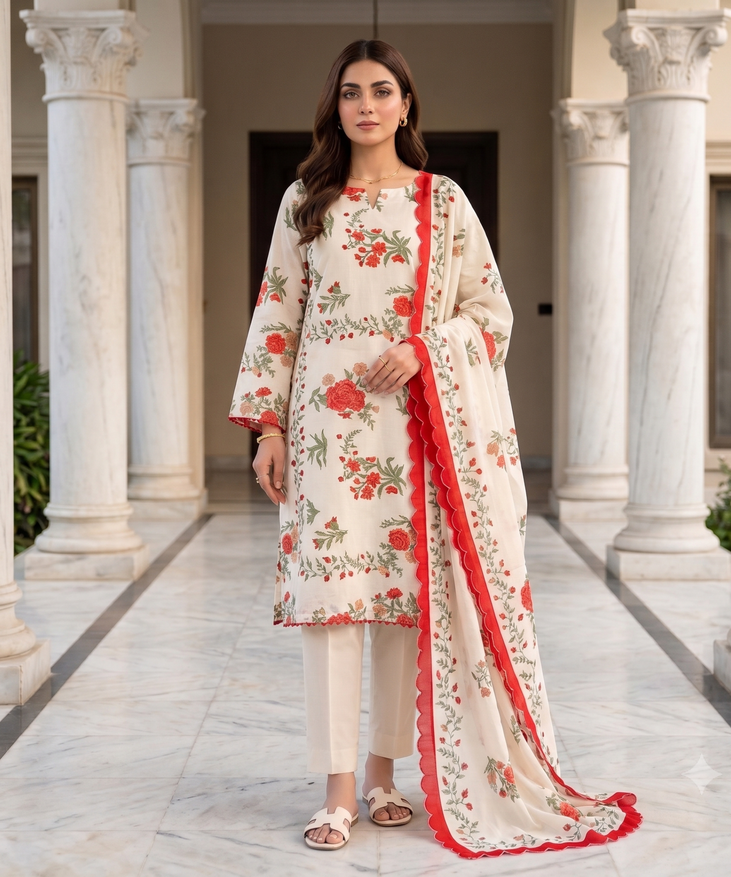 Khaadi Digital Printed Lawn 3PC