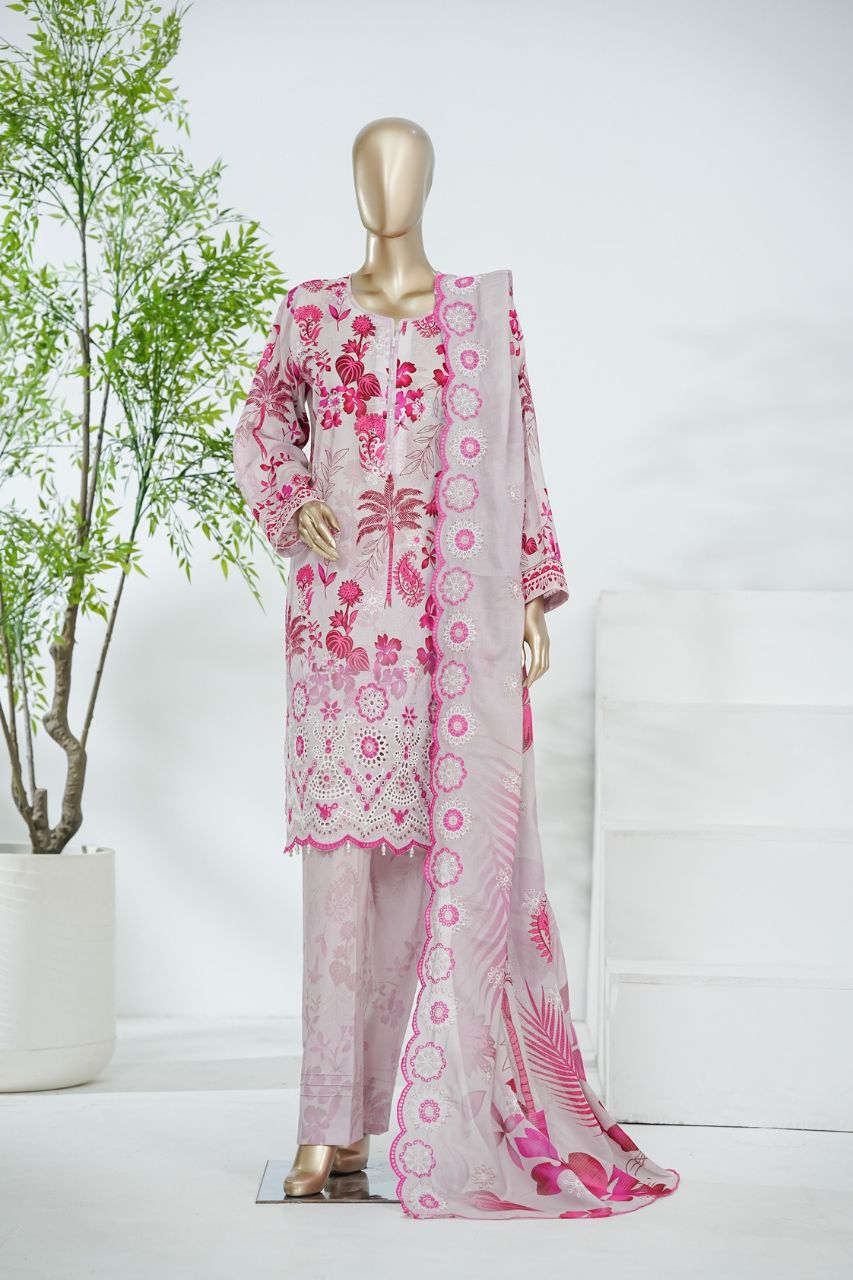 Aifa Printed & Embroidered Lawn 3PC