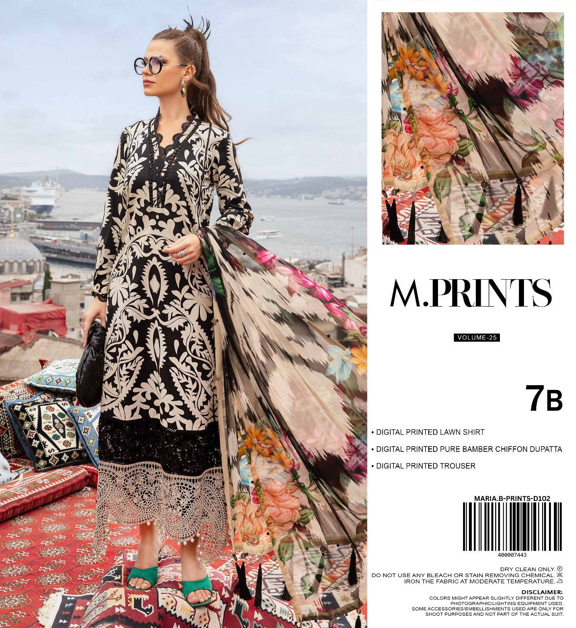 Maria B Digital Printed Lawn 3PC