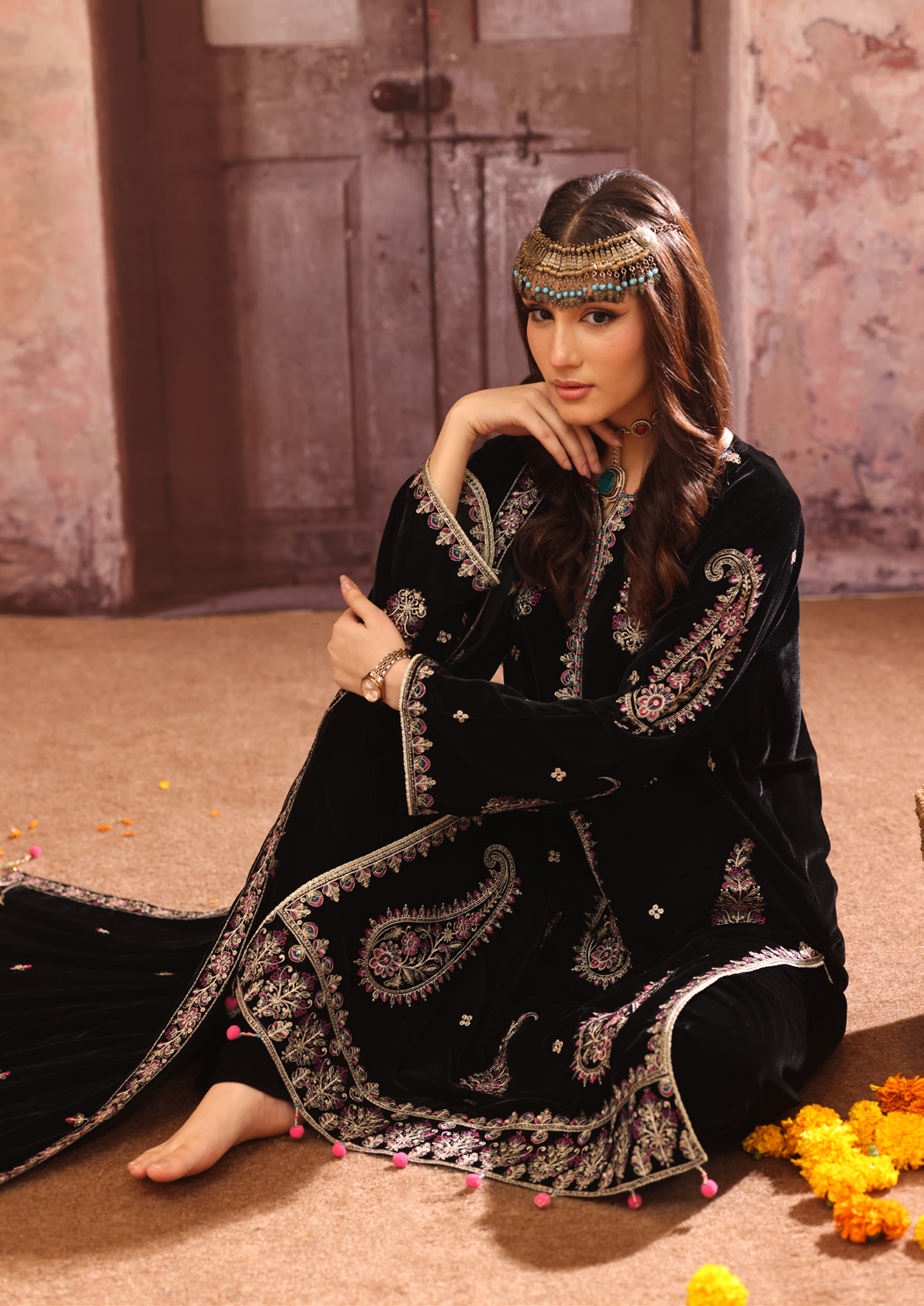 Makhmal By Zarineh Luxury Embroidered Velvet 3PC