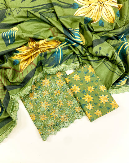 Bareeze Embroidered Dhanak 3PC