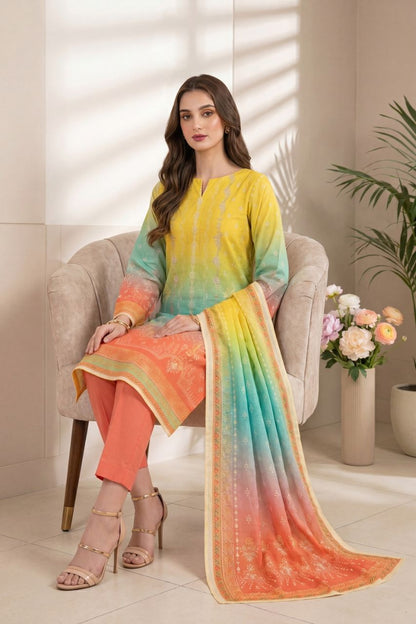 Rang Preet Digital Printed Lawn 3PC