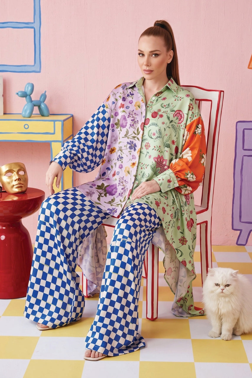 Zesh Printed Silk 2PC