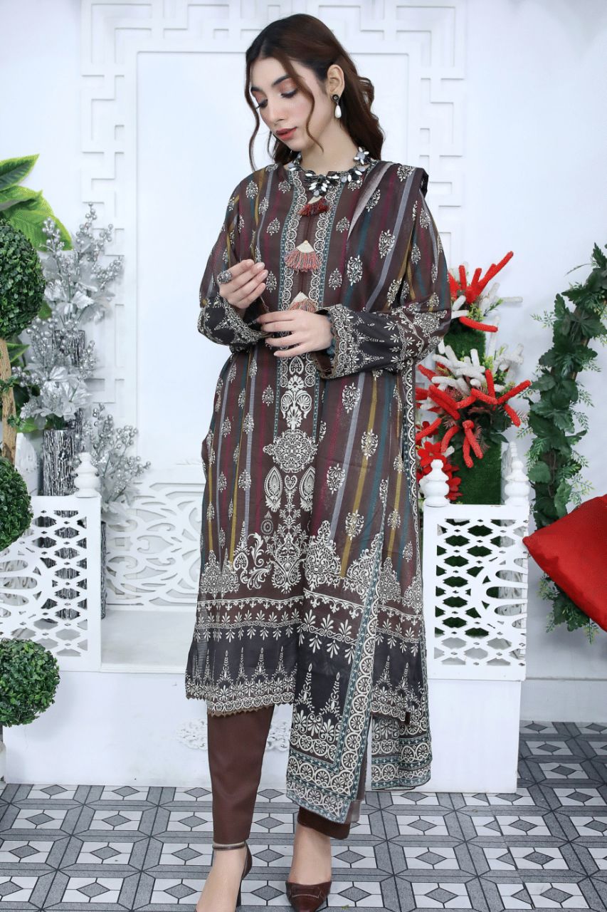 Bronze 3-Piece Printed Lawn Summer Collection 2024